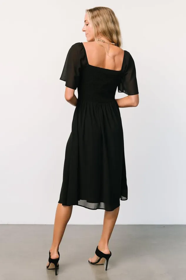 Women Colette Sweetheart Midi Dress Black Baltic Born Midi Dresses