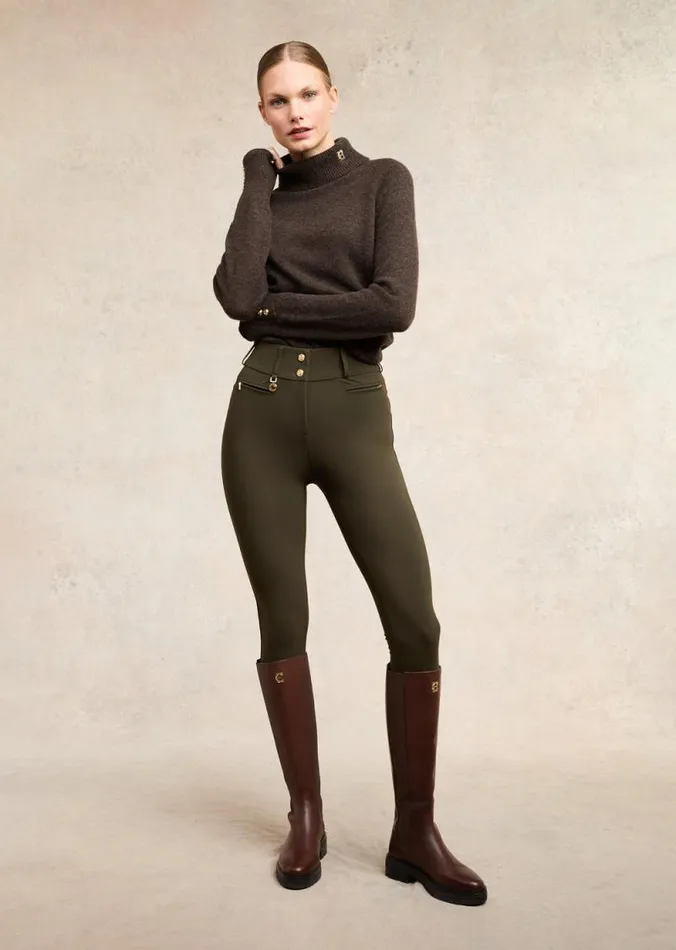 Women Contour Trouser Dark Olive Holland Cooper Trousers