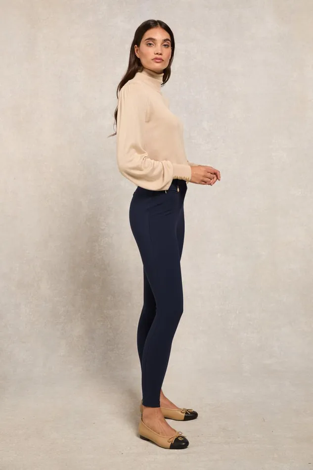 Women Contour Trouser Ink Navy Holland Cooper Trousers