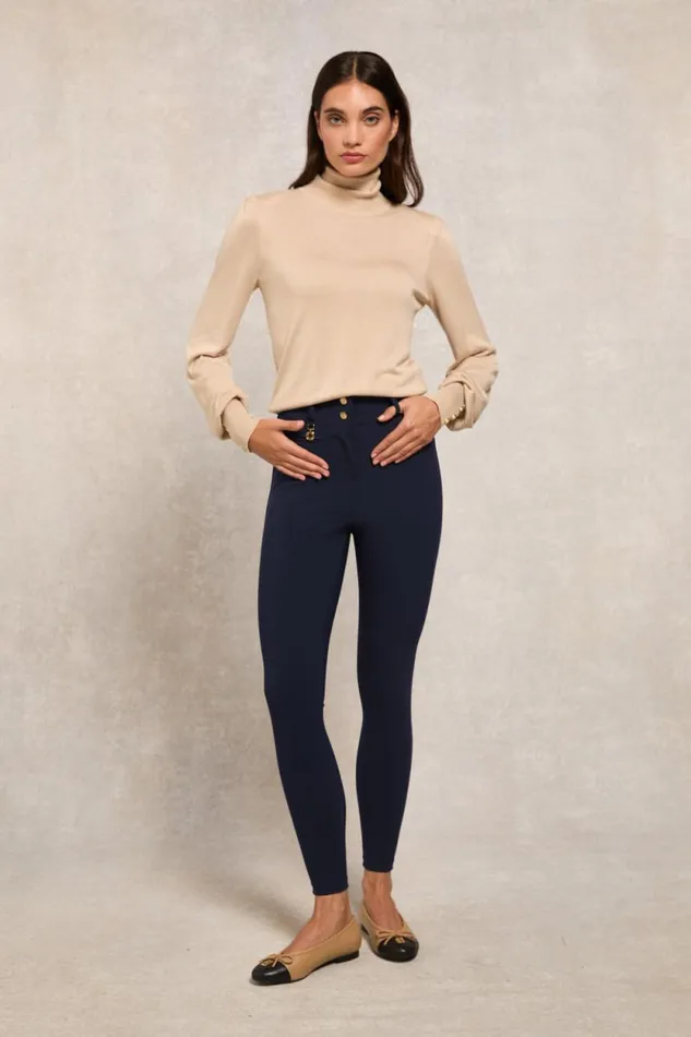 Women Contour Trouser Ink Navy Holland Cooper Trousers