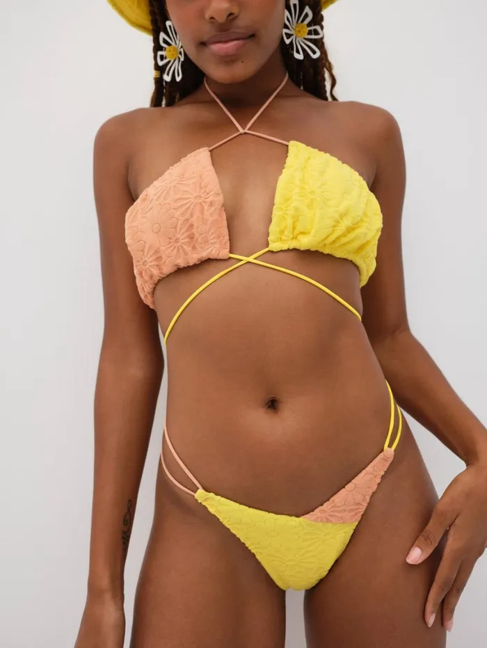 Women Coraline Swim Bottom Yellow For Love and Lemons Swim Women Coraline Swim Bottom Yellow For Love and Lemons Swim