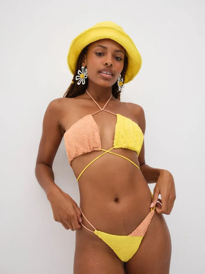 Women Coraline Swim Bottom Yellow For Love and Lemons Swim Women Coraline Swim Bottom Yellow For Love and Lemons Swim