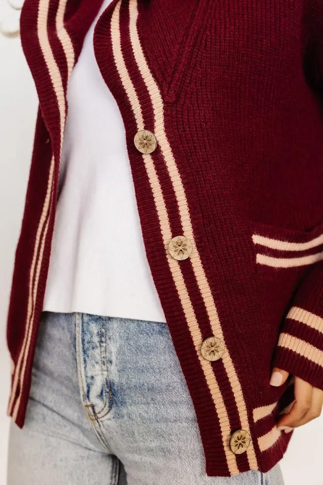 Women Corbett Knit Cardigan Burgundy Baltic Born Sweaters Women Corbett Knit Cardigan Burgundy Baltic Born Sweaters