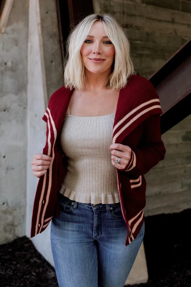 Women Corbett Knit Cardigan Burgundy Baltic Born Sweaters Women Corbett Knit Cardigan Burgundy Baltic Born Sweaters