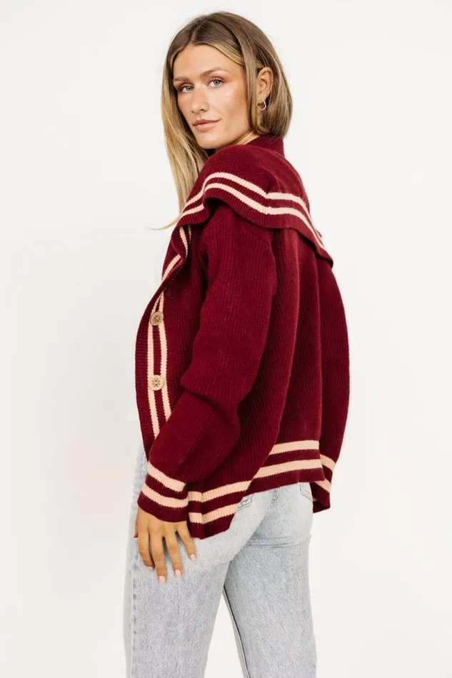 Women Corbett Knit Cardigan Burgundy Baltic Born Sweaters Women Corbett Knit Cardigan Burgundy Baltic Born Sweaters