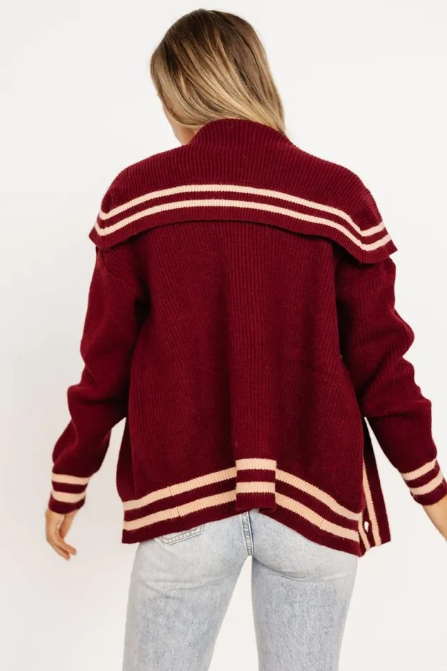 Women Corbett Knit Cardigan Burgundy Baltic Born Sweaters Women Corbett Knit Cardigan Burgundy Baltic Born Sweaters