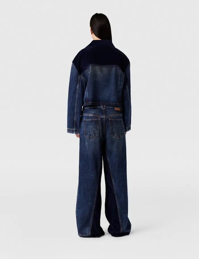Women Corduroy HighRise Straight Leg Jeans Dark Wash Blue Denim Stella McCartney Pants And Shorts Women Corduroy HighRise Straight Leg Jeans Dark Wash Blue Denim Stella McCartney Pants And Shorts