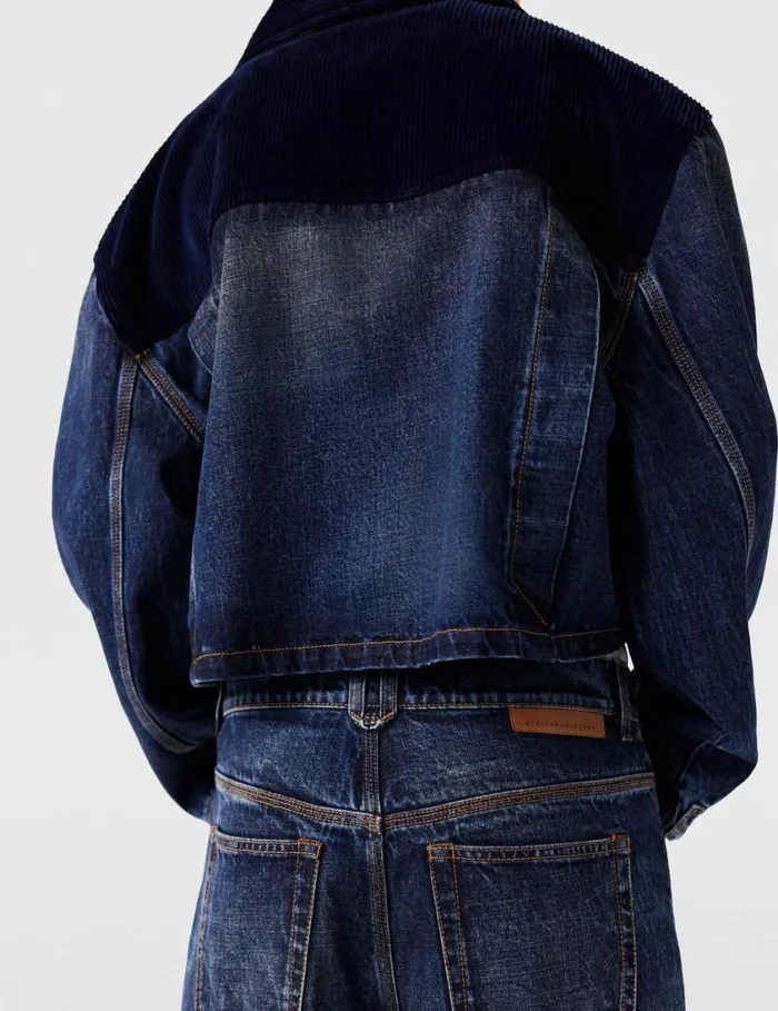 Women Corduroy HighRise Straight Leg Jeans Dark Wash Blue Denim Stella McCartney Pants And Shorts Women Corduroy HighRise Straight Leg Jeans Dark Wash Blue Denim Stella McCartney Pants And Shorts