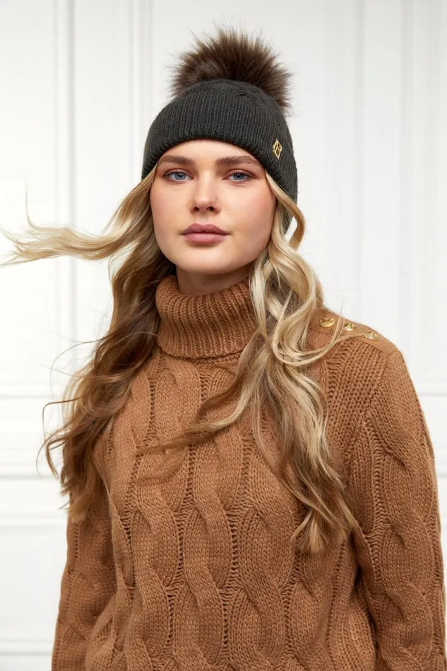 Women Cortina Bobble Hat Fern Green Mink Holland Cooper Hats and Headbands