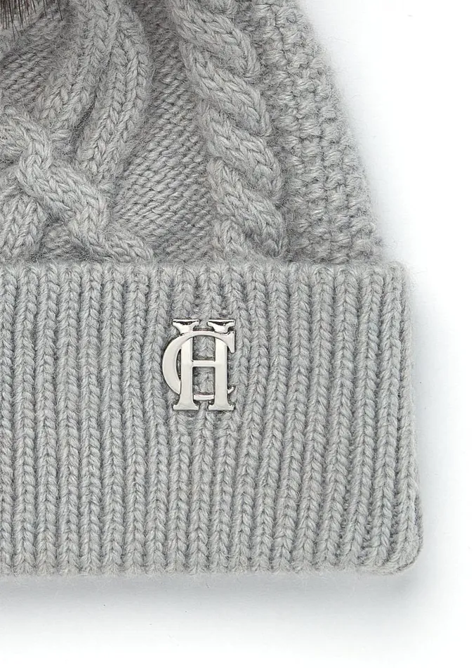 Women Cortina Bobble Hat Soft Grey Holland Cooper Hats and Headbands