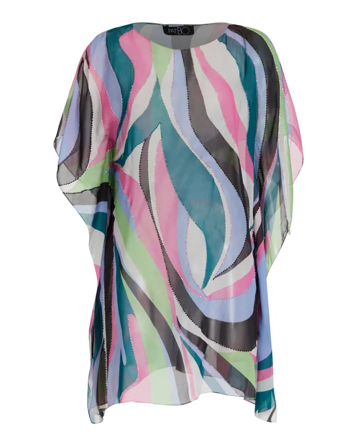 Women CoverUps PatBO DELOS BEADED KAFTAN FINAL SALE Black Multi