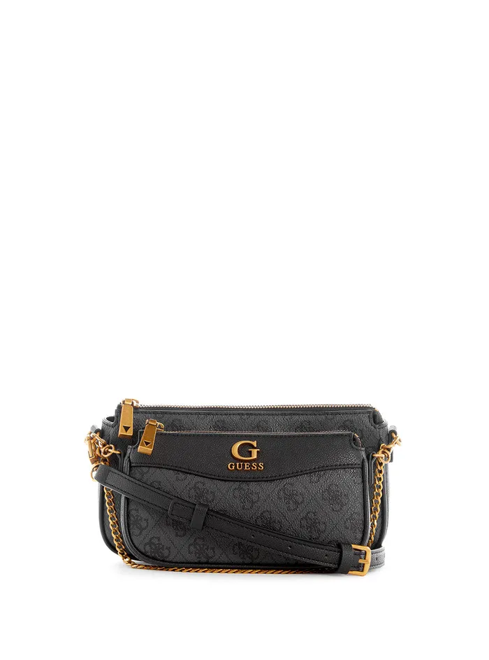 Women Crossbody GUESS Coal Logo Nell Crossbody Pouch Bag