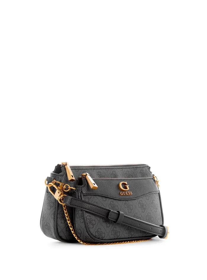 Women Crossbody GUESS Coal Logo Nell Crossbody Pouch Bag Women Crossbody GUESS Coal Logo Nell Crossbody Pouch Bag