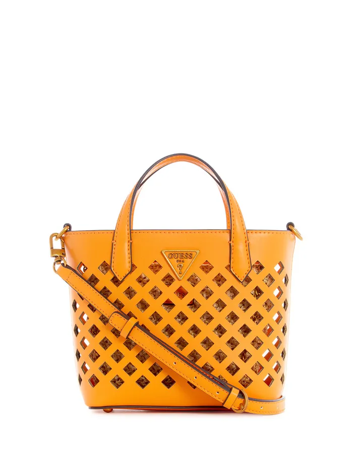 Women Crossbody GUESS Orange Aqua Mini Tote Bag Women Crossbody GUESS Orange Aqua Mini Tote Bag