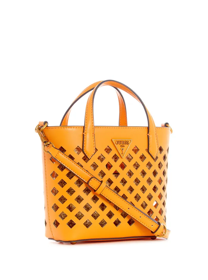 Women Crossbody GUESS Orange Aqua Mini Tote Bag Women Crossbody GUESS Orange Aqua Mini Tote Bag