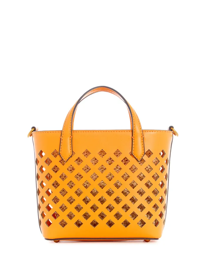 Women Crossbody GUESS Orange Aqua Mini Tote Bag Women Crossbody GUESS Orange Aqua Mini Tote Bag