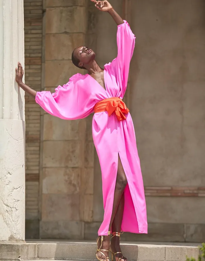 Women Cynthia Rowley Dresses Dolman Sleeve Dance Dress Pink