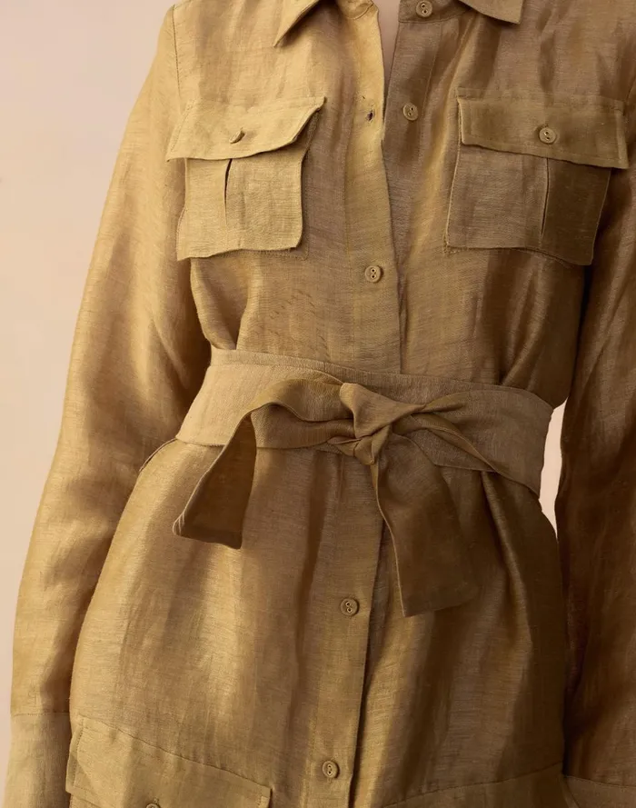 Women Cynthia Rowley Dresses Lagos Silk Linen Shirt Dress Camel Women Cynthia Rowley Dresses Lagos Silk Linen Shirt Dress Camel