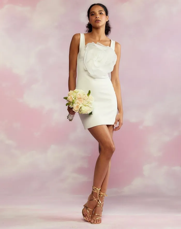 Women Cynthia Rowley Dresses Sofia Organza Flower Dress White