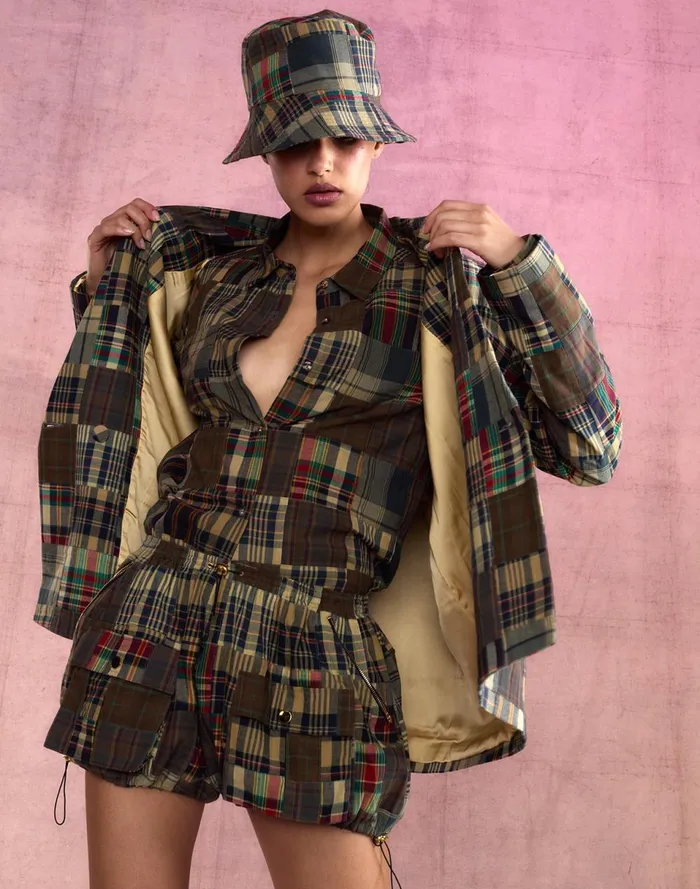 Women Cynthia Rowley Outerwear Madrid Madras Blazer Plaid Women Cynthia Rowley Outerwear Madrid Madras Blazer Plaid
