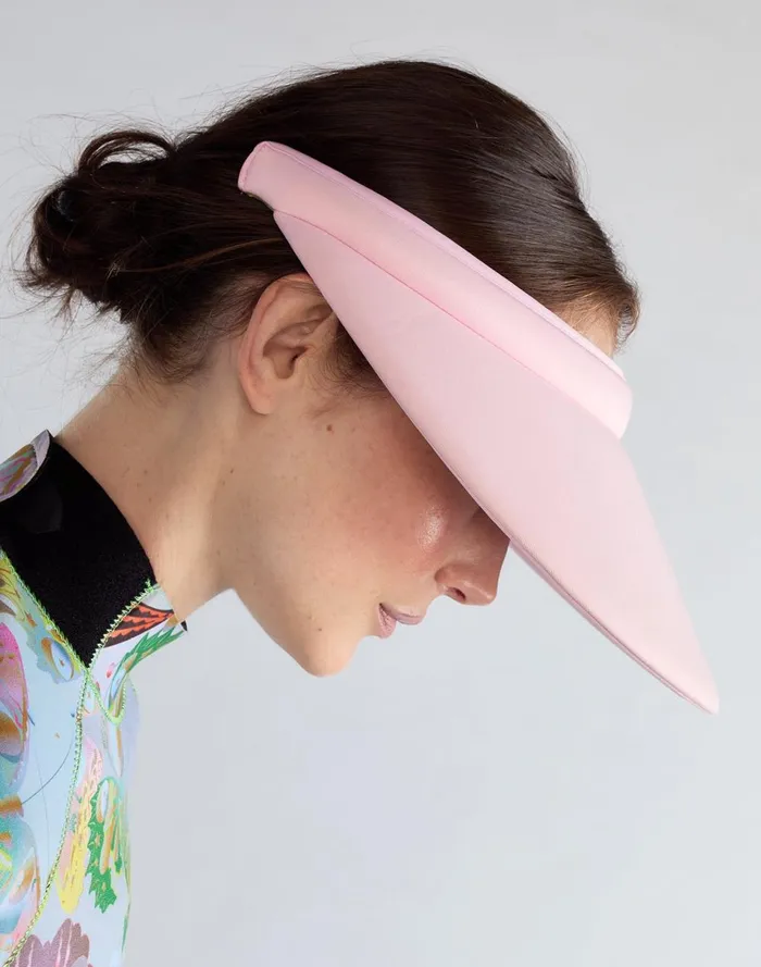 Women Cynthia Rowley Swim Bonded Visor Pink