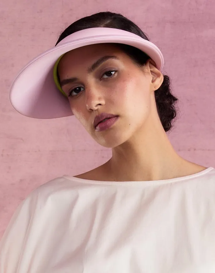 Women Cynthia Rowley Swim Bonded Visor Pink Women Cynthia Rowley Swim Bonded Visor Pink