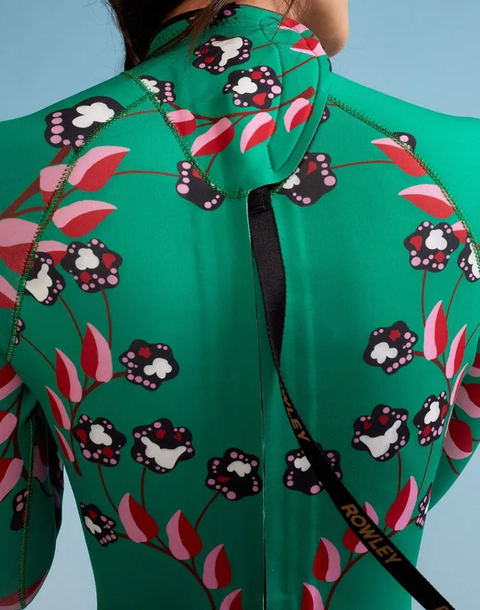 Women Cynthia Rowley Swim Vine Floral High Cut Wetsuit Grvflo Women Cynthia Rowley Swim Vine Floral High Cut Wetsuit Grvflo