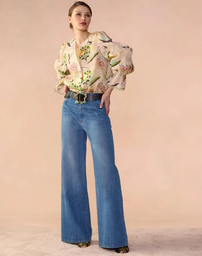 Women Cynthia Rowley Tops Love Locket Silk Linen Blouse Whtml