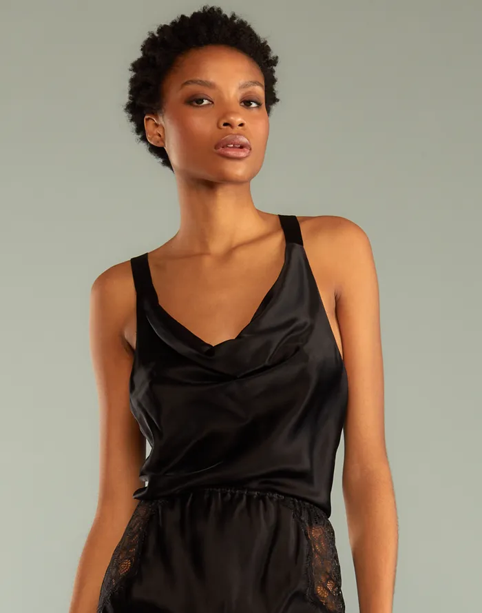 Women Cynthia Rowley Tops Lya Silk Blouse Black