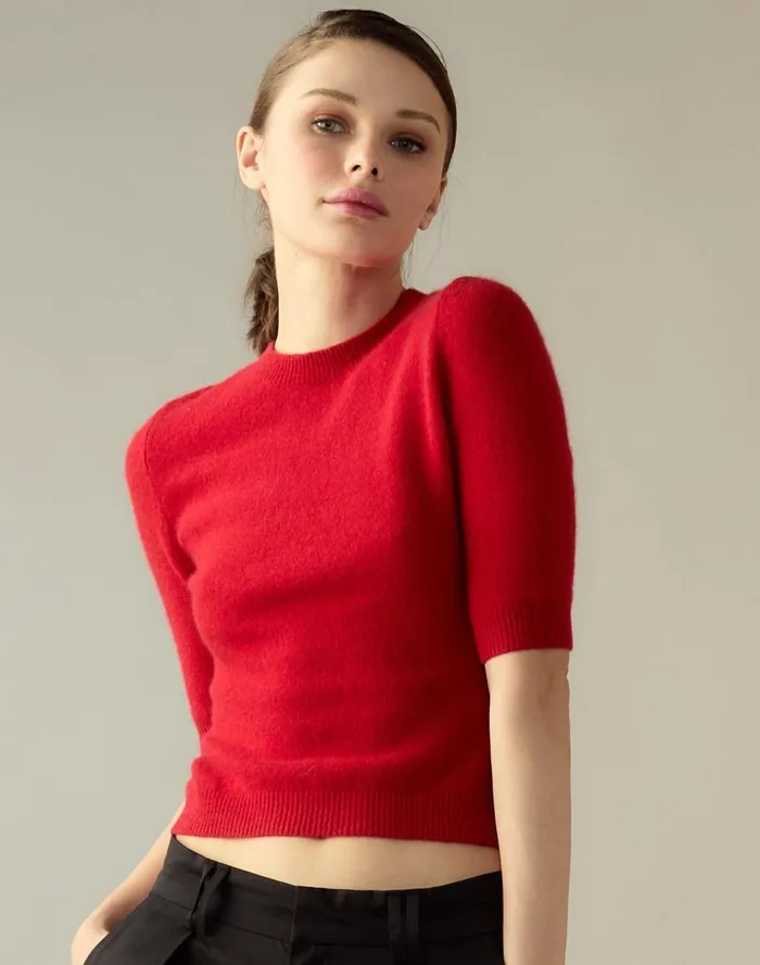 Women Cynthia Rowley Tops Sydney Sweater Red