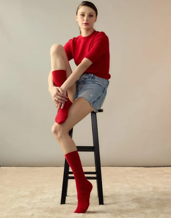 Women Cynthia Rowley Tops Sydney Sweater Red