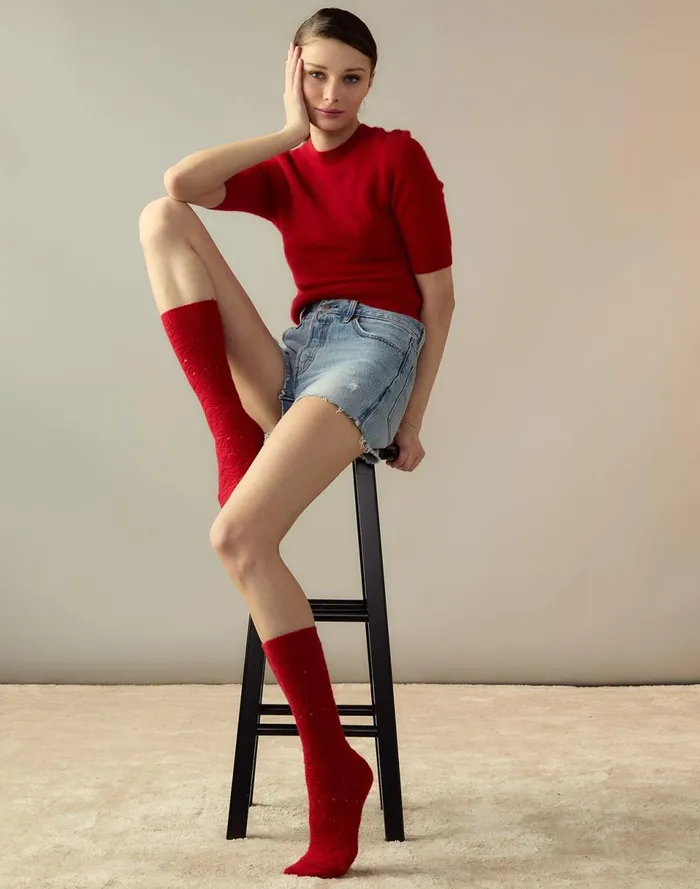 Women Cynthia Rowley Tops Sydney Sweater Red