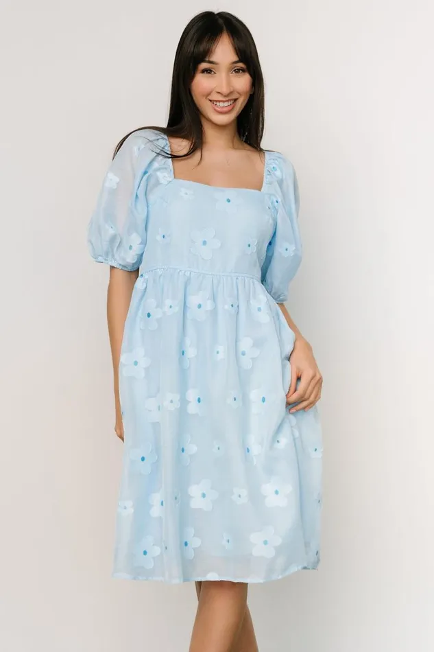 Women Daisy Short Dress Blue Floral Baltic Born Short Dresses
