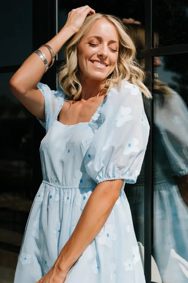 Women Daisy Short Dress Blue Floral Baltic Born Short Dresses Women Daisy Short Dress Blue Floral Baltic Born Short Dresses