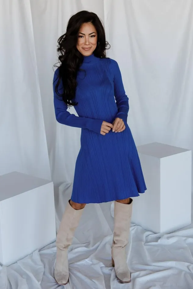 Women Dastrup Ribbed Dress Cobalt Baltic Born Short Dresses