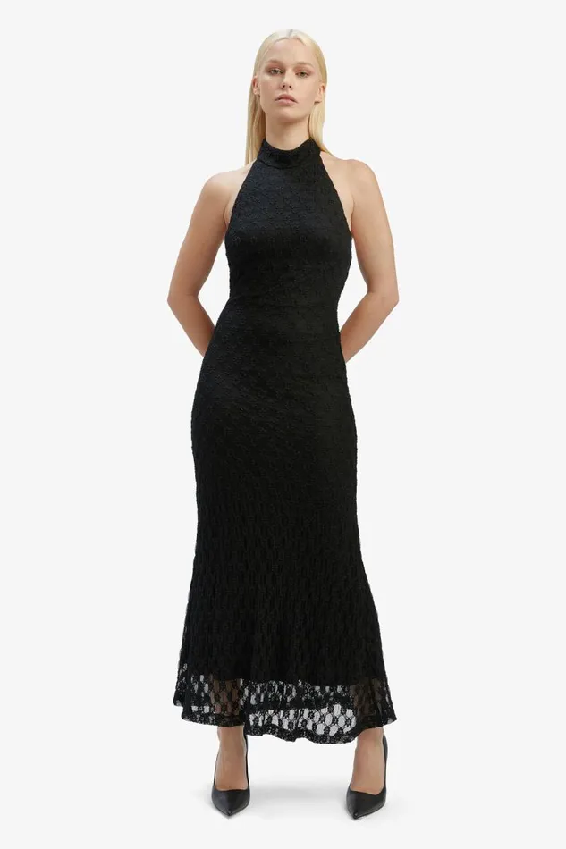 Women Day To Night Dresses Bardot Adoni Ola Lace Midi Dress In Black Black Women Day To Night Dresses Bardot Adoni Ola Lace Midi Dress In Black Black