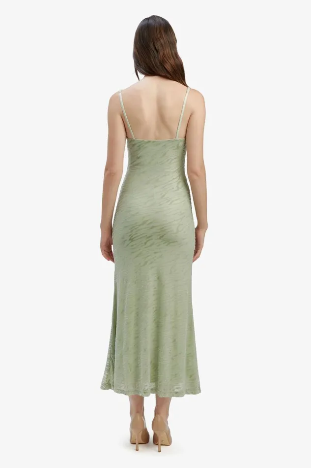 Women Day To Night Dresses Bardot Nadira Burnout Maxi Dress In Soft Sage Soft Sage