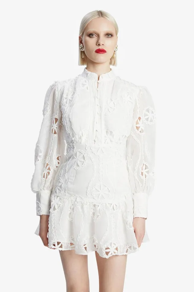 Women Day To Night Dresses Bardot Remy Lace Dress In Orchid White Orchid White Women Day To Night Dresses Bardot Remy Lace Dress In Orchid White Orchid White