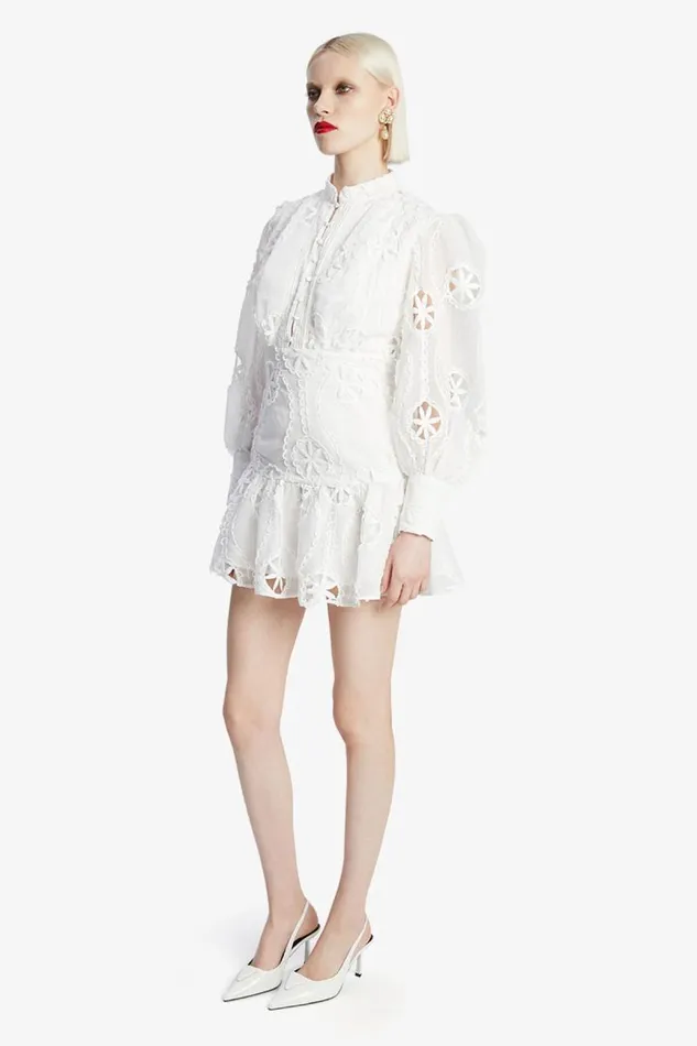 Women Day To Night Dresses Bardot Remy Lace Dress In Orchid White Orchid White Women Day To Night Dresses Bardot Remy Lace Dress In Orchid White Orchid White