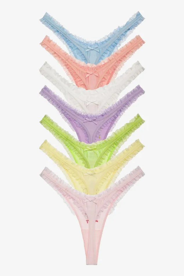 Women Days Of The Week Panty Pack Multi For Love and Lemons Lingerie Women Days Of The Week Panty Pack Multi For Love and Lemons Lingerie