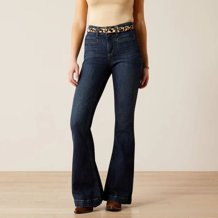 Women Denim Ariat High Rise Alex Flare Jeans Midnight