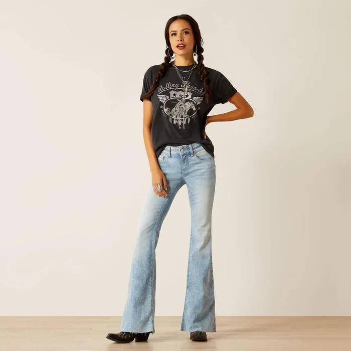 Women Denim Ariat Perfect Rise Jimena Flare Snowland