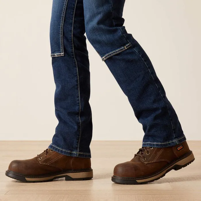 Women Denim Ariat Rebar DuraStretch Riveter Double Front Straight Jean Riveter