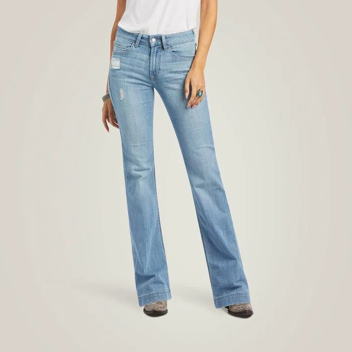 Women Denim Ariat Slim Trouser Aisha Wide Leg Jean Ohio