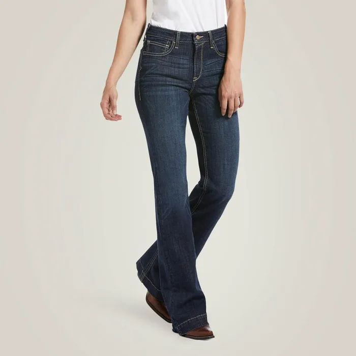 Women Denim Ariat Slim Trouser Ella Wide Leg Rascal