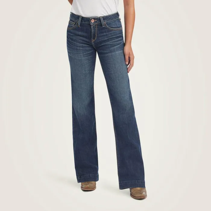 Women Denim Ariat Trouser Perfect Rise Maggie Wide Leg Jean Pasadena