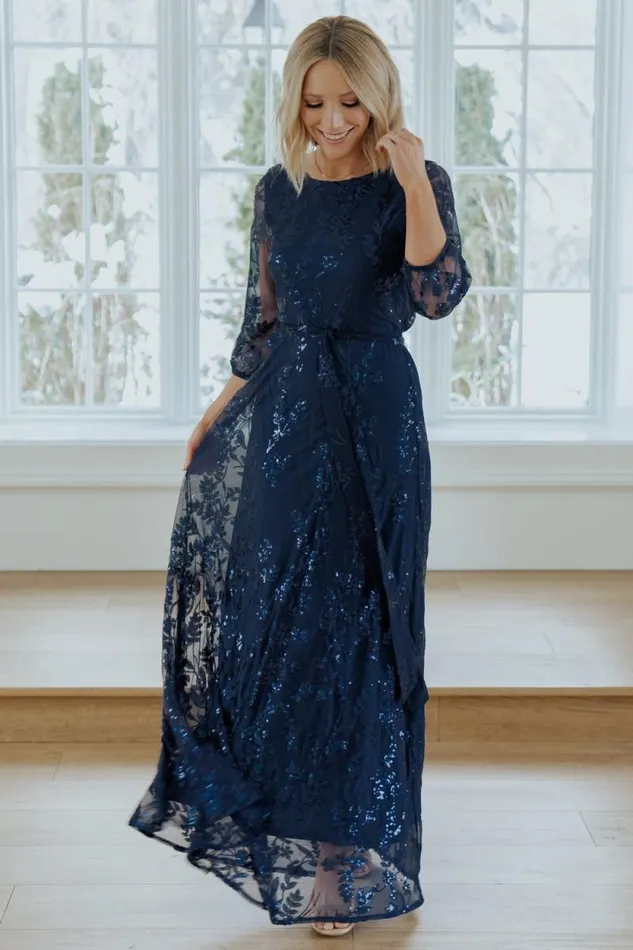 Women Destiny Sequin Maxi Dress Navy Baltic Born Embellished and Sequined Women Destiny Sequin Maxi Dress Navy Baltic Born Embellished and Sequined
