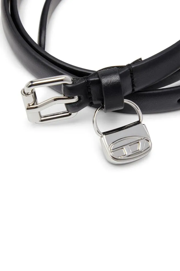 Women Diesel Belts BCHARM HIP Black Women Diesel Belts BCHARM HIP Black