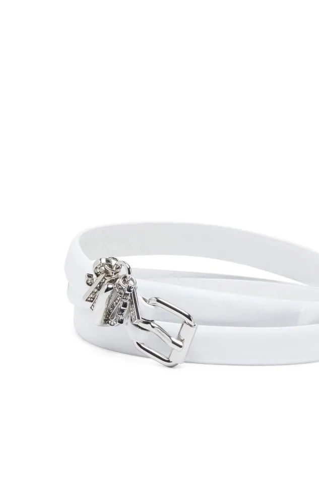 Women Diesel Belts BCHARMLOOP White Women Diesel Belts BCHARMLOOP White