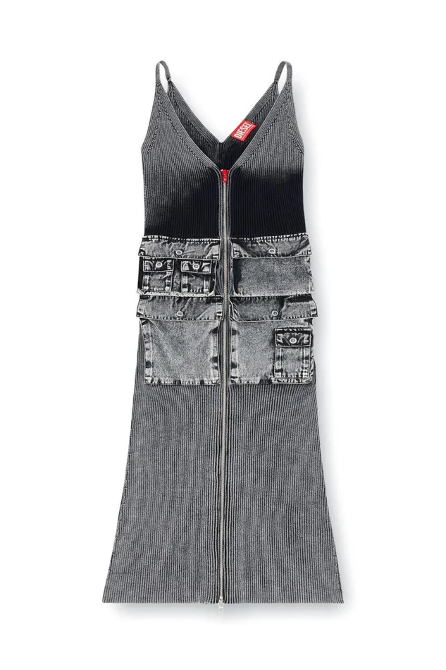 Women Diesel Dresses MMELTI Dark Grey Women Diesel Dresses MMELTI Dark Grey